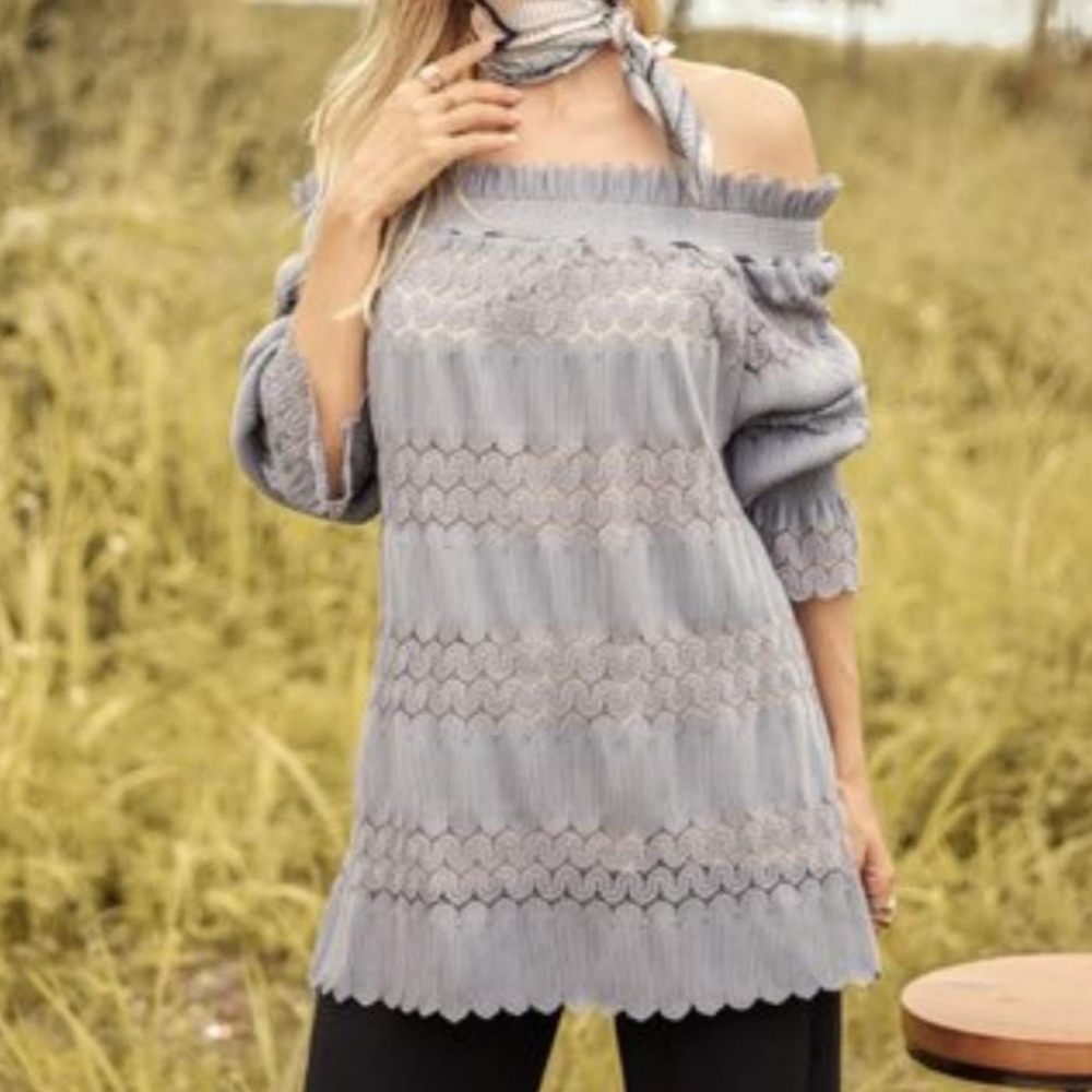 Romantic Lace Bare Shoulder Top